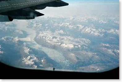 Greenland from plane